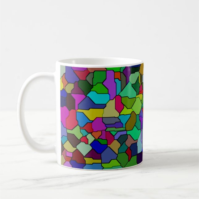 Block 11oz Mugg, fastsatt glasruta Kaffemugg (Vänster)