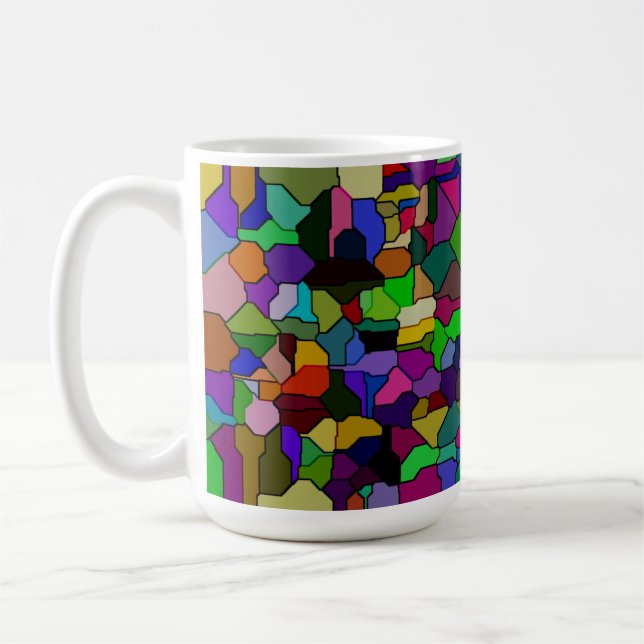 Block 15oz Mugg, fastsatt glasruta Kaffemugg (Vänster)