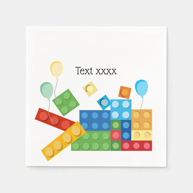 block, block, block, byggnad, tegel av leksak pappersservett (Framsidan)