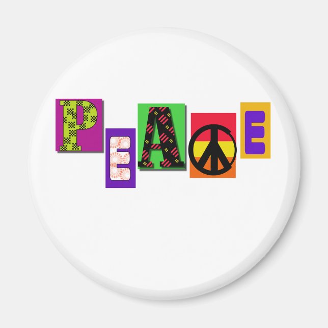Block Brev Peace Magnet (Framsidan)