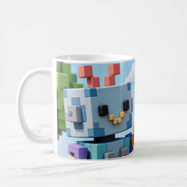 Block by Block — Voxel Robot Builder Mugg (Vänster)