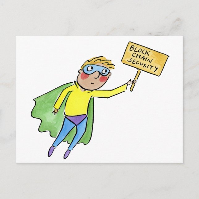 Block Chain Security Vykort (Framsida)