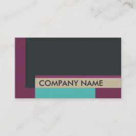 Block Design Black Lila Teal Visitkort