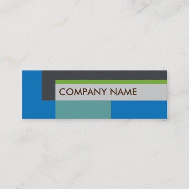 Block Design Mini BC, Grått Blue Mini Visitkort (Framsida)