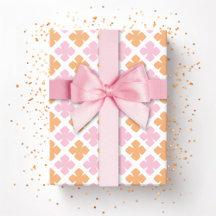 Block Diamond Clover i rosa och orange