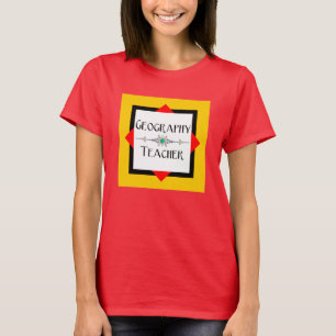Block Färg för geografilärare T Shirt