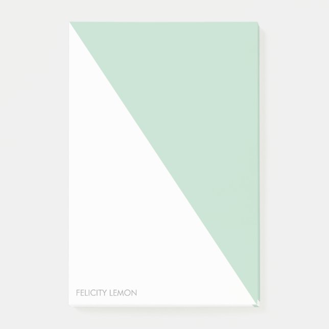 Block färg - Mint Personlig Postit® Notes (Framsida)