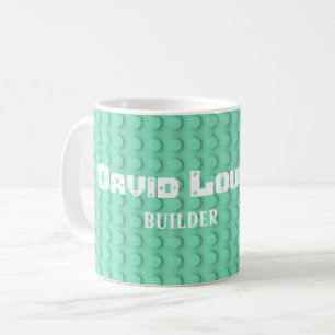 Block för byggnad av turkos kaffemugg