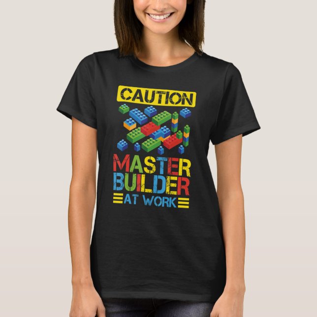 Block för Byggnad i Master Builder 6 T Shirt (Framsida)
