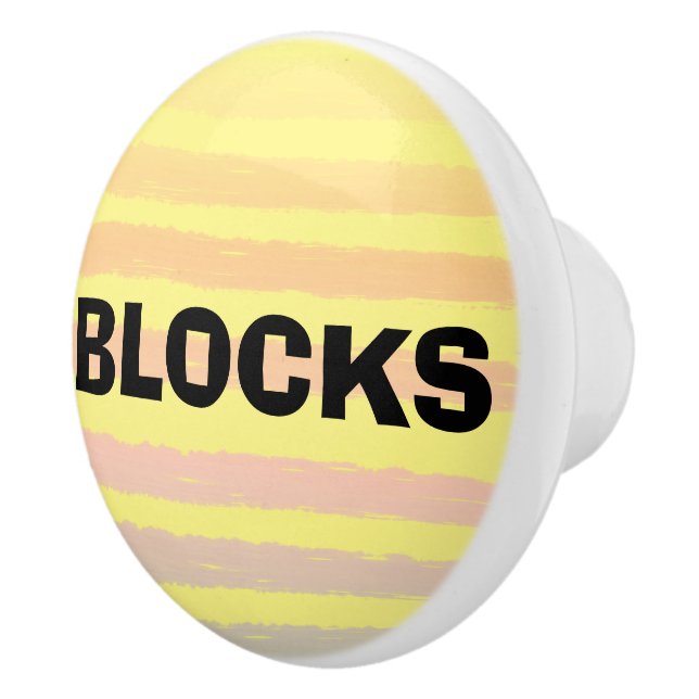 Block Gula Rosa Lila Ränder Knopp (Höger)