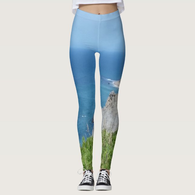 Block Island Bluffs - Block Island, Rhode island Leggings (Framsida)