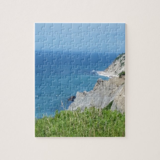 Block Island Bluffs - Block Island, Rhode island Pussel (Vertikal)
