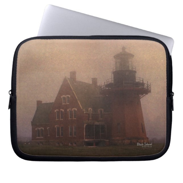 Block Island Lighthouse Laptop Fodral (Framsidan)