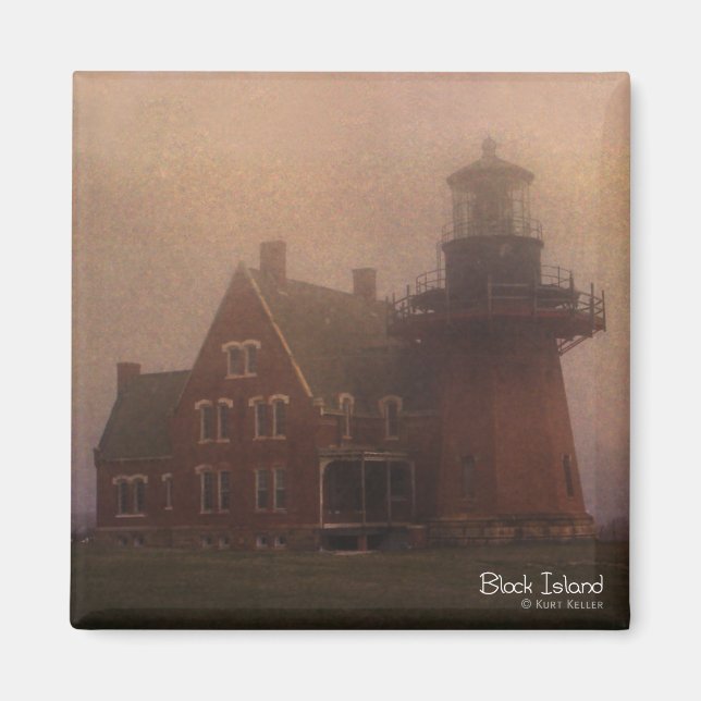 Block Island Lighthouse Magnet (Framsidan)