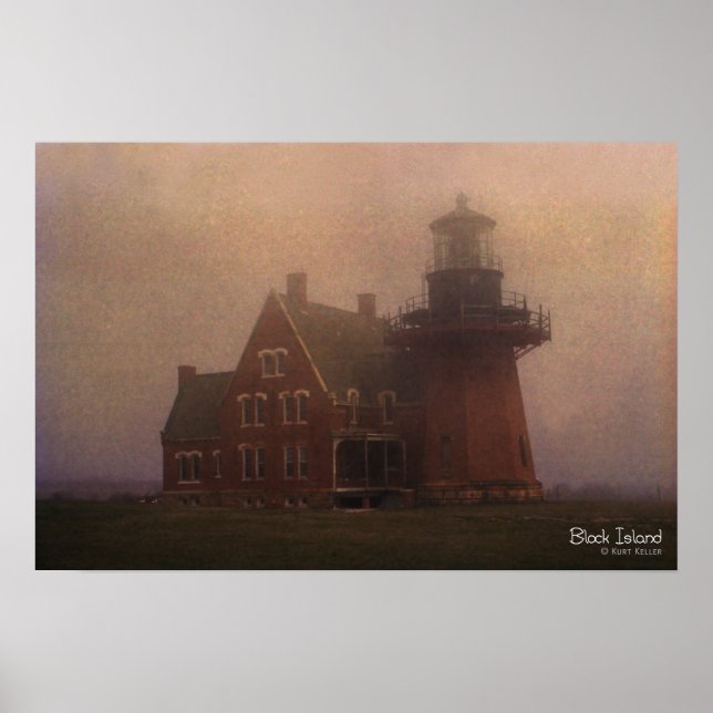 Block Island Lighthouse Poster (Framsidan)