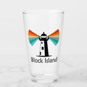 Block Island Lighthouse Rainbow Glaskopp