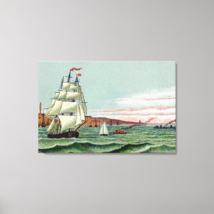 Block Island Mellanstorlek Inrullad Canvas