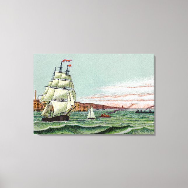 Block Island Mellanstorlek Inrullad Canvas (Framsida)