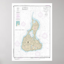 Block Island Nautical Chart 13217 Poster