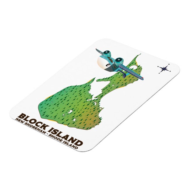 block island New Shoreham, Rhode Island Magnet (Vänstra Sidan)
