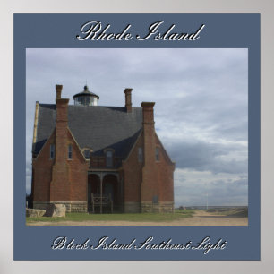 Block Island Southeast Light Affisch