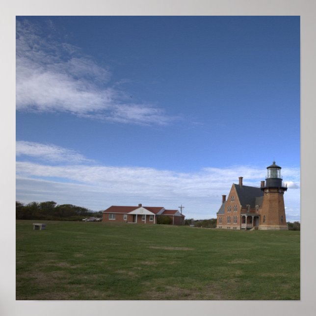 Block Island Southeast Light Affisch (Framsidan)