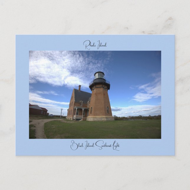 Block Island Southeast Light vykort (Framsida)