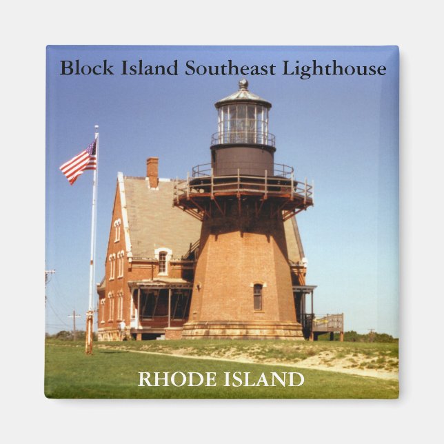 Block Island Southeast Lighthouse, RI Magnet (Framsidan)