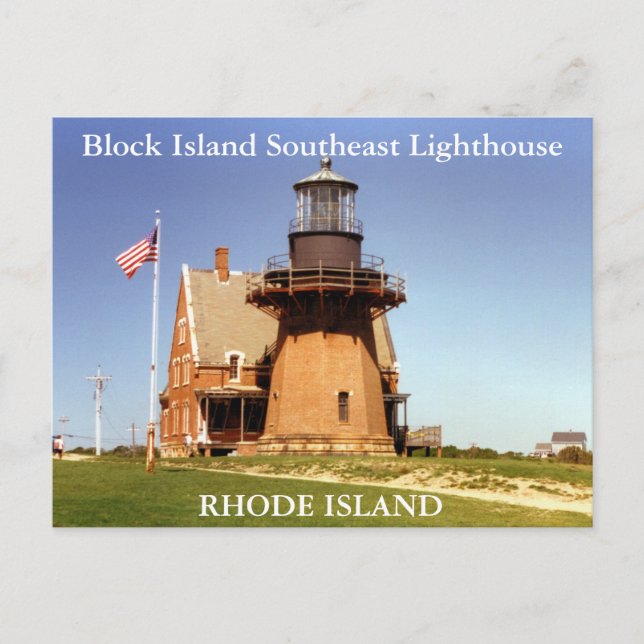 Block Island Southeast Lighthouse, RI-vykort Vykort (Framsida)