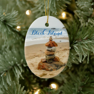 Block Island Stone Cairn Ornament