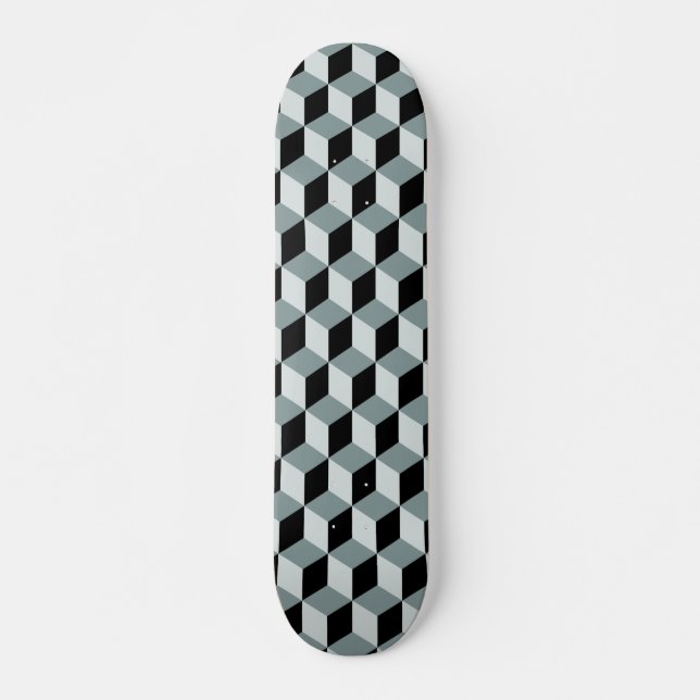 Block Mönster 02 Mini Skateboard Bräda 18,5 Cm (Framsida)