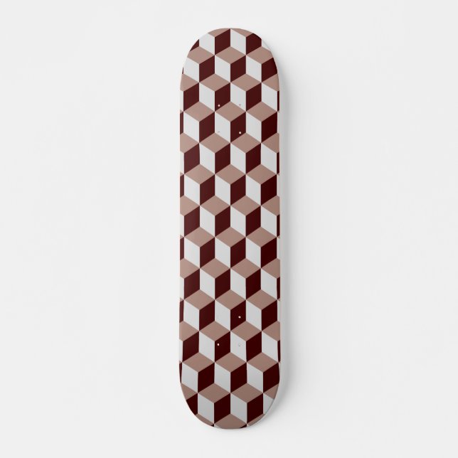 Block Mönster 03 - Retro Skateboard Bräda 21,5 Cm (Framsida)
