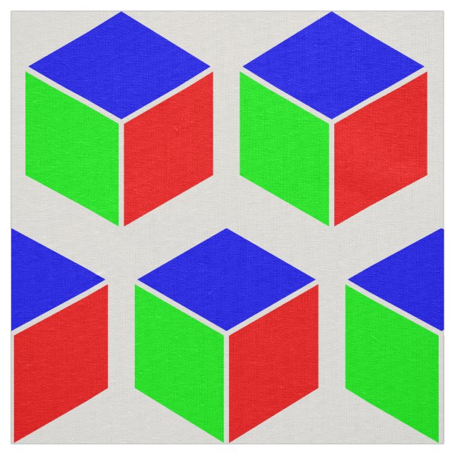 Block Mönster - Red, Grönt och Blue Tyg (Prov)