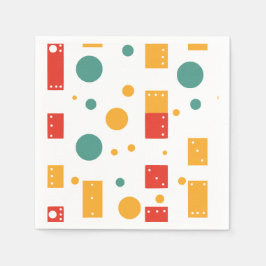 Block och punkter i färg pappersservett