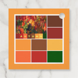 Block på Hösten Färg Gåvor Etiketter
