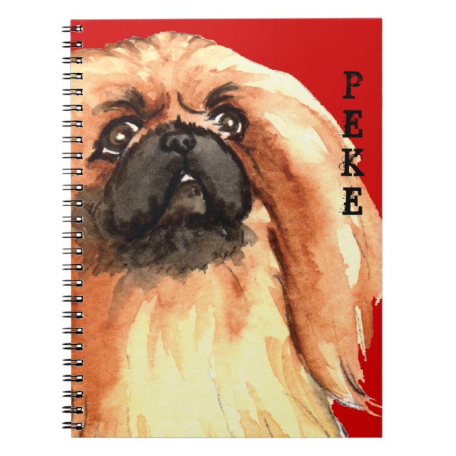 Block Pekingese Färg Anteckningsbok Med Spiral (Framsidan)