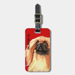 Block Pekingese Färg Bagagebricka