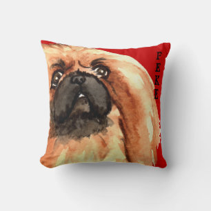 Block Pekingese Färg Kudde