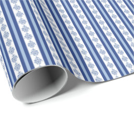 Block Print Palmetto Stripes Wrapping Paper Presentpapper