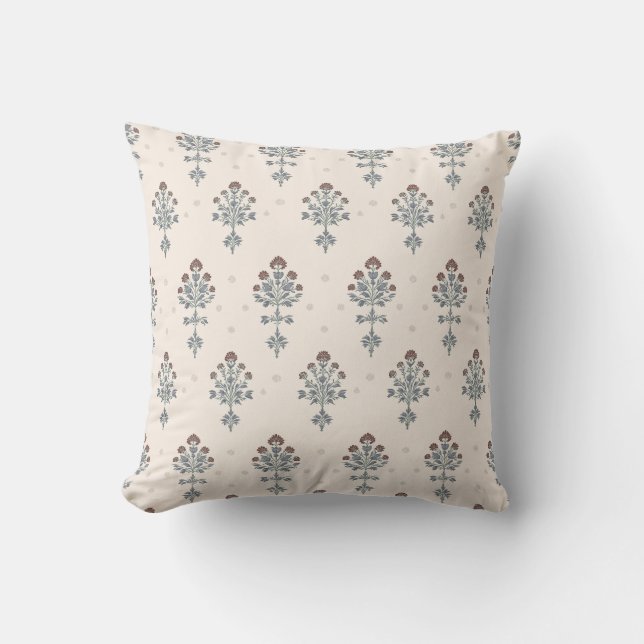 Block Print Throw Pillow Kudde (Framsida)