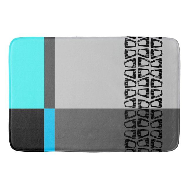 Block Retro Färg Badrumsmatta (Framsidan)