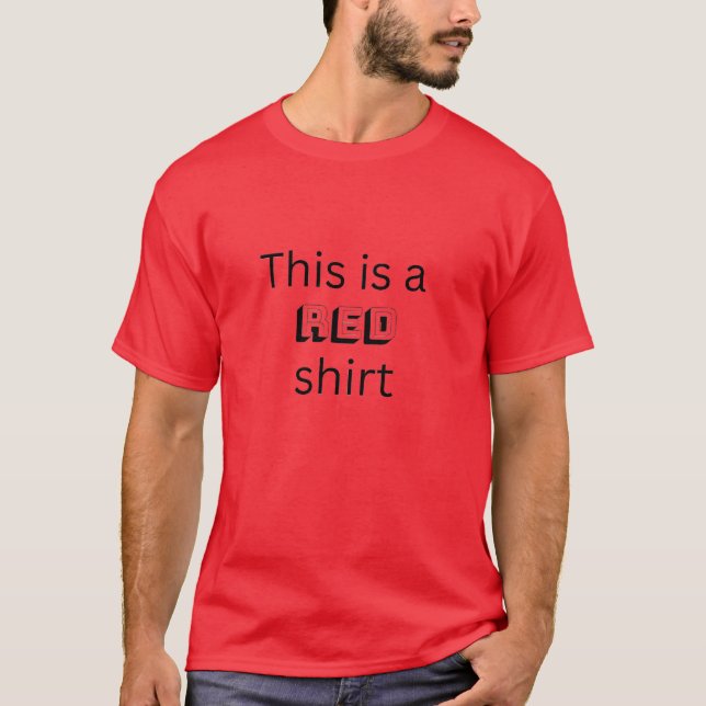 Block Text Red Humous Slogan T-Shirt (Framsida)