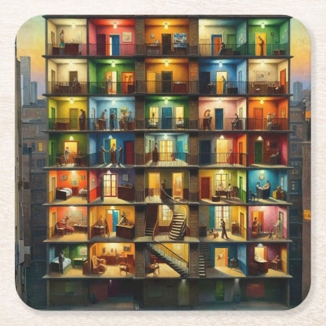 Block Underlägg Papper Kvadrat (Framsidan)