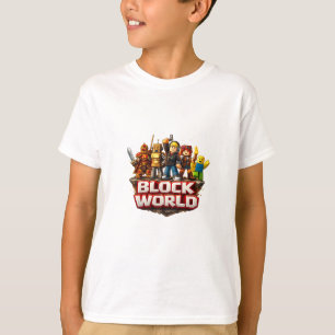 Block World Gamer Squad Design – Färgglad Cube Ka T Shirt