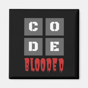 Blockad kodad datorprogrammerare - lustigt magnet