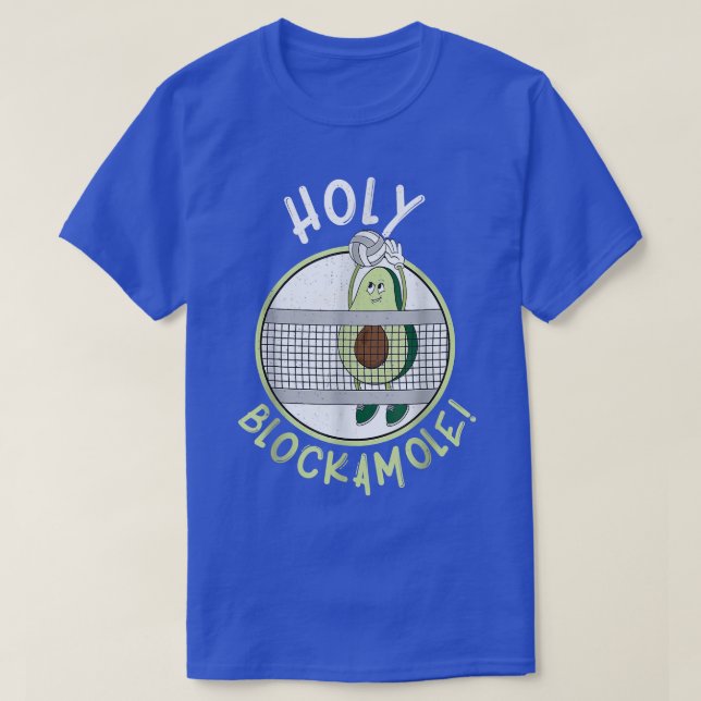 Blockamole-Heliga i Volleyball-blocket Avocado T Shirt (Design framsida)