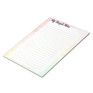 Blockanteckning Aquarelle Pastel My Simples Notes Anteckningsblock