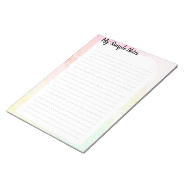 Blockanteckning Aquarelle Pastel My Simples Notes Anteckningsblock (Vinklad)