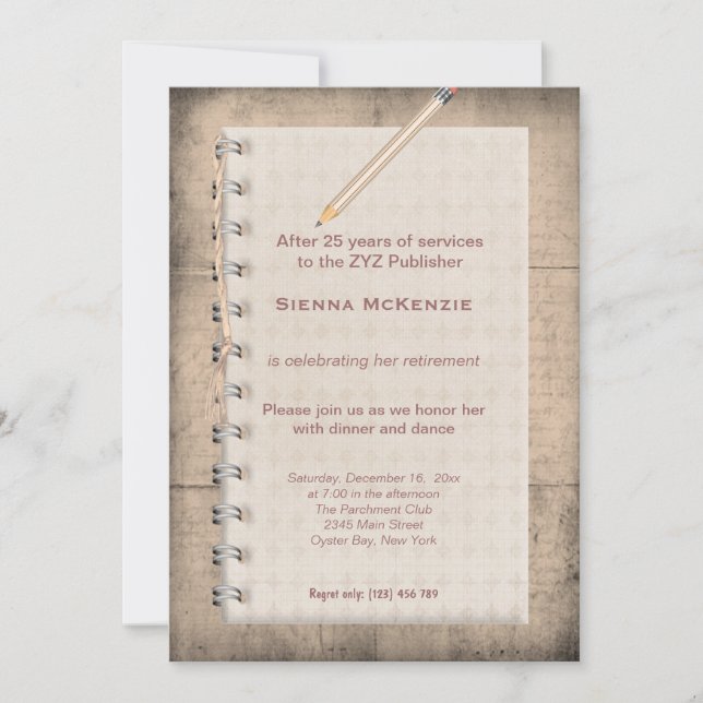 Blockanteckning Pension Inbjudningar (Framsida)