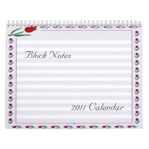 Blockanteckningar för 2011 års kalender
